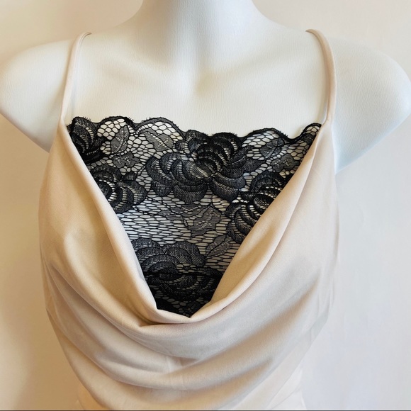 Cream/ Black Lace Bodysuit - Picture 2 of 5